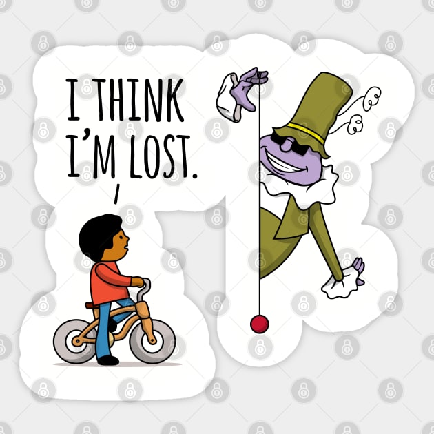 I THINK I'M LOST Sticker by LunaGFXD